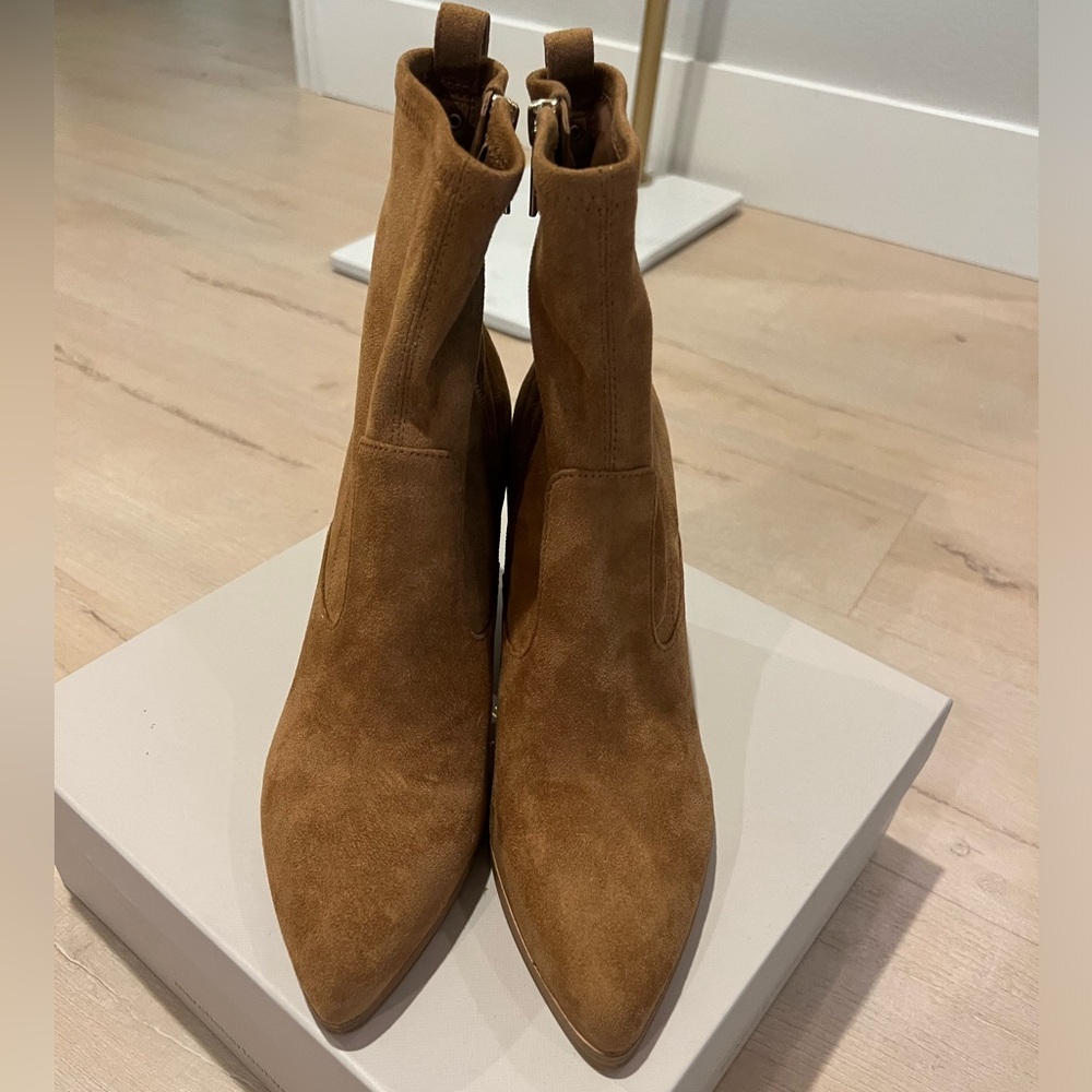 Marc Fisher Avalyn Camel Suede Booties